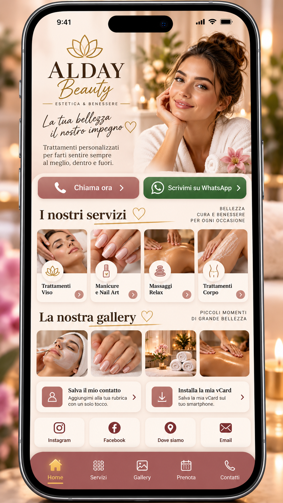 Mockup di riferimento Aurora Beauty